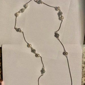 Pearl and stud necklace